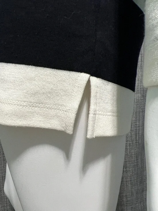 Anthropologie DOLAN Long-Sleeve Rugby Mini Dress Black White XSP - Picture 11 of 12